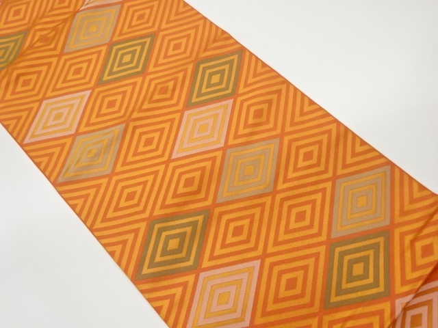 子持ち菱模様織出し袋帯